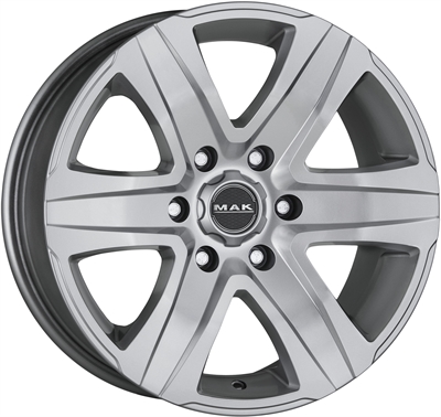 248831 MAK ST3 6516612550 Mak Stone 6 fælg, H2 6.5x16 ET50, 125.00/6, Ø74.1, silver MAK
