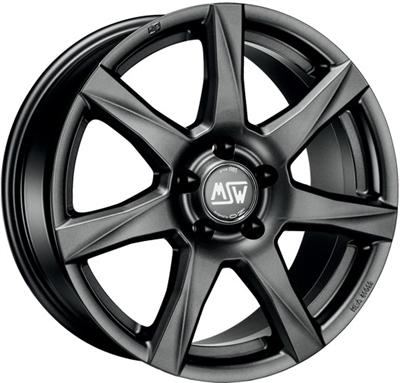 331446 MSW 77A 7517511033 Msw 77  fælg, 7.5x17 ET33, 110.00/5, Ø65, matt dark grey MSW