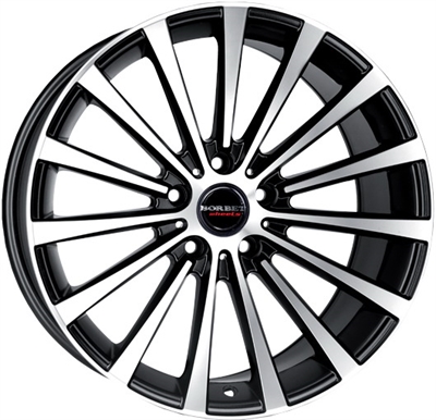 208995 BOR BBX 9519512035 Borbet Blx fælg, 9.5x19 ET35, 120.00/5, Ø72.6, Matt black polished Borbet