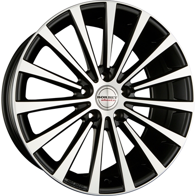 345565 BOR BLX1 8520511224B Borbet Blx fælg, 8.5x20 ET24, 112.00/5, Ø66.5, black polished matt Borbet