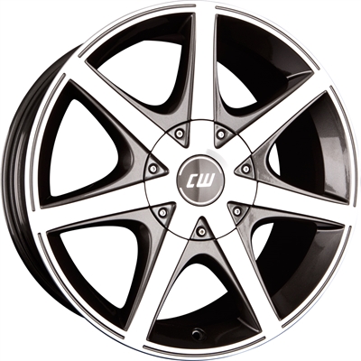 250536 BOR CWE12 701651144G Borbet Cwe  fælg, 7x16 ET40, 114.30/5, Ø71.6, mistral anthracite polished Borbet