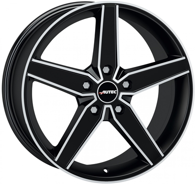 253715 AUT DE1 7517510845 Autec Delano  fælg, 7.5x17 ET45, 108.00/5, Ø70, matt black polished Autec