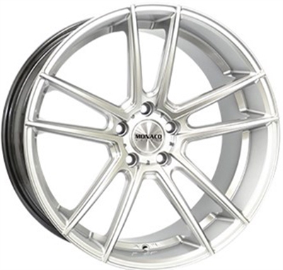 265184 MC THS 8519511245 Monaco Tunnel fælg, 8.5x19 ET45, 112.00/5, Ø73, hyper silver Monaco