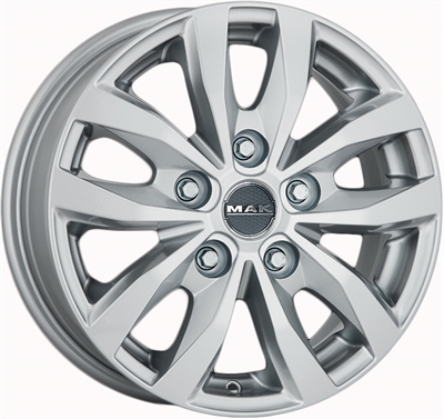 422776 MAK LO2 7017511445 Mak Load 5 fælg, H2 7x17 ET45, 114.30/5, Ø66, silver MAK