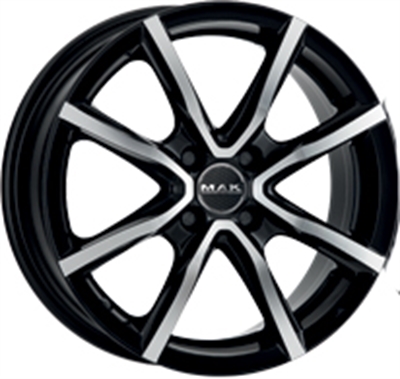331944 MAK MI2 6516410040K Mak Milano 4 fælg, H2 6.5x16 ET40, 100.00/4, Ø54.1, black mirror - RESTPARTI MAK