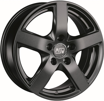 319110 MSW 55MA 6516511040 Msw 55 fælg, 6.5x16 ET40, 110.00/5, Ø65, matt dark grey MSW