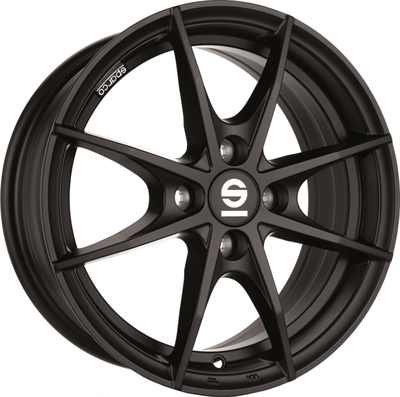 319640 SPA TROF 6516410042 Sparco Trofeo4 fælg, 6.5x16 ET42, 100.00/4, Ø63.3, matt black Sparco