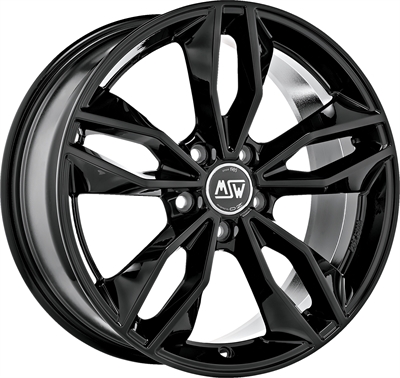 331350 MSW 71 7517511440 Msw 71 fælg, 7.5x17 ET40, 114.30/5, Ø73, gloss black MSW