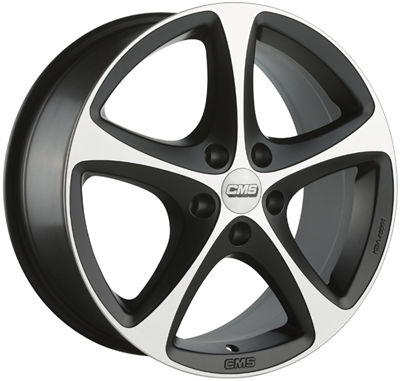314735 CMS C12D 7016510845 Cms C12  fælg, 7x16 ET45, 108.00/5, Ø63.3, diamond matt black CMS