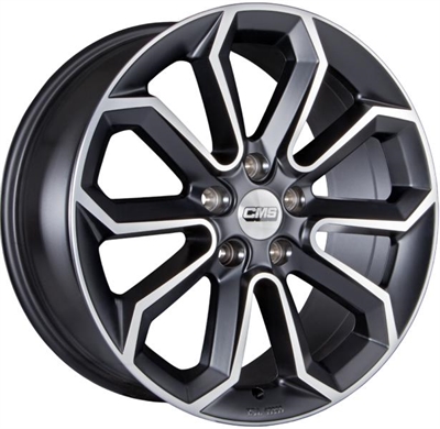 332054 CMS CMSC15 7517511 Cms C20 fælg, 7.5x17 ET47, 112.00/5, Ø57, dull black / polish CMS