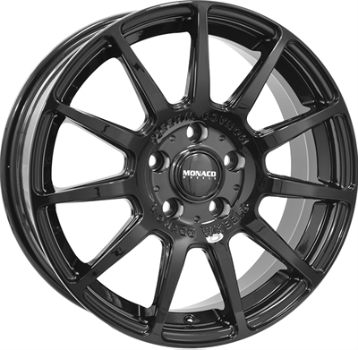 331950 MC MONA117 7017410B Monaco Rallye fælg, 7x17 ET25, 108.00/4, Ø65, gloss black Monaco