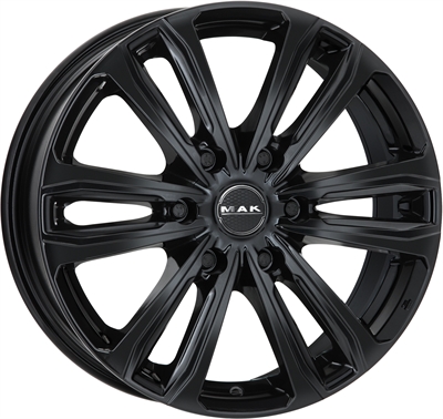 484140 MAK SAFB 7518612047 MAK Safari fælg, 7.5x18 ET47, 120.00/6, Ø74.5, Gloss black MAK