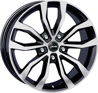 429172 AUT UT 7517511449B Autec Uteca fælg, 7.5x17 ET49, 114.30/5, Ø70, black polished Autec