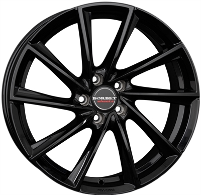 406820 BOR VT2 8018511244 Borbet VTX fælg, 8x18 ET44, 112.00/5, Ø57, black glossy Borbet