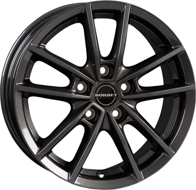 406850 BOR WM 7017511450 Borbet W fælg, 7x17 ET50, 114.30/5, Ø72.5, mistral anthracite glossy Borbet