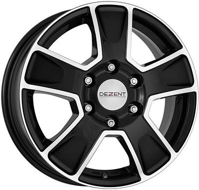 409465 DEZ VA1 6516512051B DEZENT VAN fælg, 6.5x16 ET51, 120.00/5, Ø65, black - polished Dezent