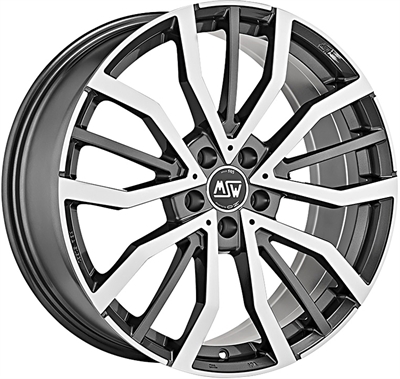415812 MSW 49 9019512050 Msw 49 fælg, 9x19 ET50, 120.00/5, Ø72.6, gloss gunmetal polished MSW