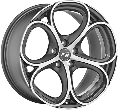 429582 MSW 82 9020511235 Msw 82 fælg, 9x20 ET35, 112.00/5, Ø73, matt gun metal full polished (mgmfp) MSW