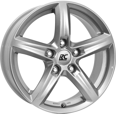 413824 RC RC131 6516410048B Rc Rc24 fælg, 6.5x16 ET48, 100.00/4, Ø63.3, kristallsilber lackiert EW