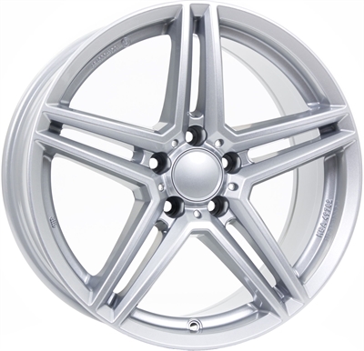 424815 ATE M1 7518511233B ALUTEC M10 fælg, 7.5x18 ET33, 112.00/5, Ø66.5, polar-silber Alutec