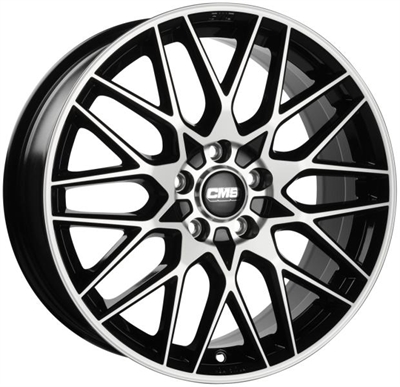 409750 CMS C2 7518511447B CMS C25 fælg, 7.5x18 ET47, 114.30/5, Ø67.2, diamond black CMS