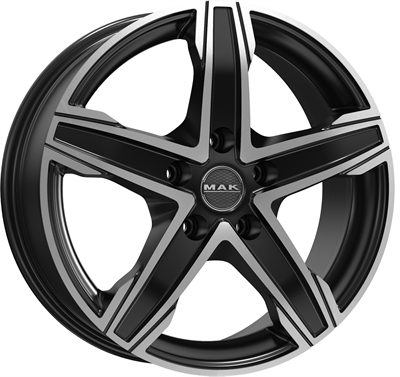 422865 MAK K5B 7517511251 MAK King 5 fælg, H2 7.5x17 ET51, 112.00/5, Ø66.6, ice black MAK