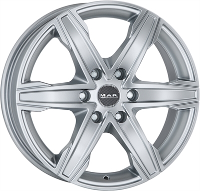 422804 MAK K6S 6516613920 MAK King 6 fælg, H2 6.5x16 ET20, 139.70/6, Ø106, silver MAK