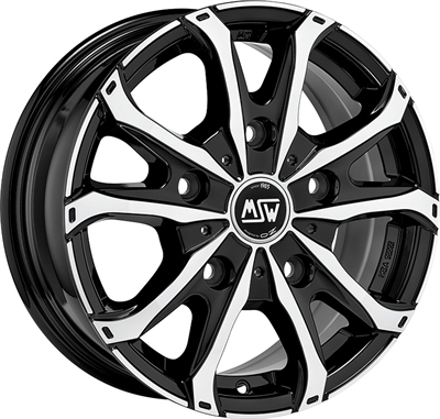 439076 MSW 48VP 7017511445B MSW 48 Van fælg, 7x17 ET45, 114.30/5, Ø66, black full polished (gbfp) MSW