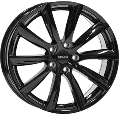 442642 MC MO127 8018511445B Monaco Grandprix 6 fælg, 8x18 ET45, 114.30/5, Ø67, gloss black Monaco