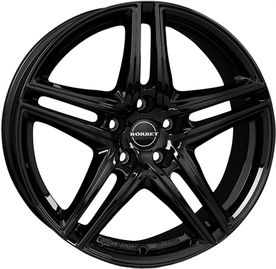 198454 BOR XRB 7517512035 Borbet Xr  fælg, 7.5x17 ET35, 120.00/5, Ø72.6, Black glossy Borbet