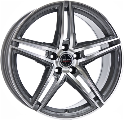 198250 BOR XRT 8018511445 Borbet Xrt  fælg, 8x18 ET45, 114.30/5, Ø72.6, Graphite polished Borbet