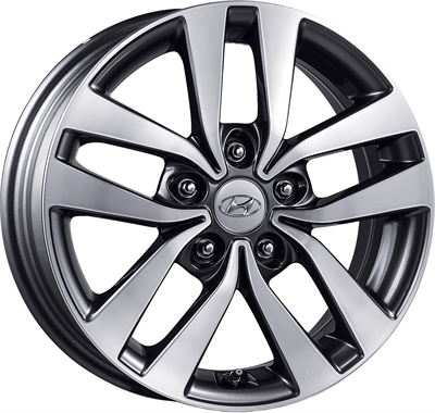 331845 ALU HYU 52910G4200PA Hyundai 52910g4200PAC fælg, 6.5x16 ET50, 114.30/5, Ø67, Graphite Polished (incl. kapsel 529603K250) Hyundai