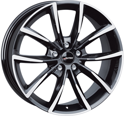 438057 AUT ASP 7017511440 Autec Astana fælg, 7x17 ET40, 114.30/5, Ø66, black polished Autec