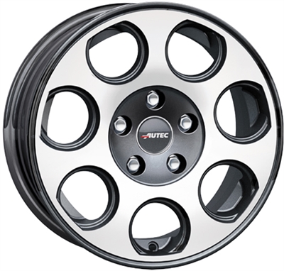 438210 AUT YUG 6015511230 Autec Yuna fælg, 6x15 ET30, 112.00/5, Ø66.6, graphite polished Autec