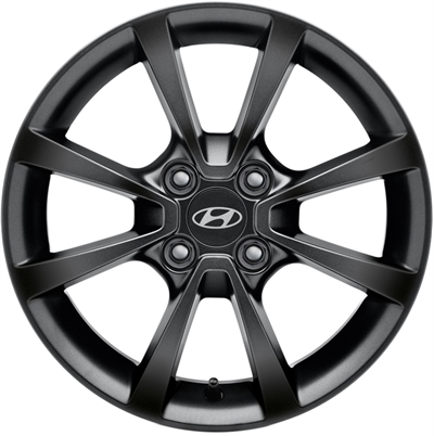 439505 ALU HYU K7400ADE05BL Hyundai K7400ADE05BL "Naju" fælg, 6x15 ET48, 100.00/4, Ø54, Black (inkl. kapsel) Hyundai
