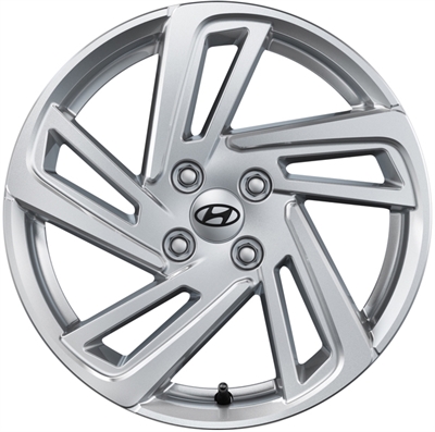 439512 ALU HYU K7400ADE06 Hyundai K7400ADE06 "Paju" fælg, 6.5x16 ET48, 100.00/4, Ø54, Silver (inkl. kapsel) - RESTPARTI Hyundai