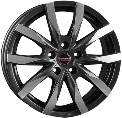 438336 BOR CW5AP 751851124 Borbet CW5 fælg, 7.5x18 ET48, 112.00/5, Ø66.6, mistral anthracite glossy polished Borbet