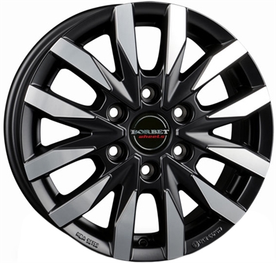 438362 BOR CW6BP 751861393C Borbet CW6 fælg, 7.5x18 ET30, 139.70/6, Ø106, black polished matt Borbet