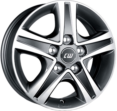 438371 BOR CWDA 6016511868 Borbet CWD fælg, 6x16 ET68, 118.00/5, Ø71, mistral antracite polished Borbet