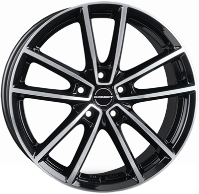 455359 BOR WBP 8019511437B Borbet W fælg, 8x19 ET37, 114.30/5, Ø72.6, black polished glossy Borbet