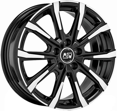 450419 MSW 79BP 6516511445B MSW 79 fælg, 6.5x16 ET45, 114.30/5, Ø67, black full polished MSW