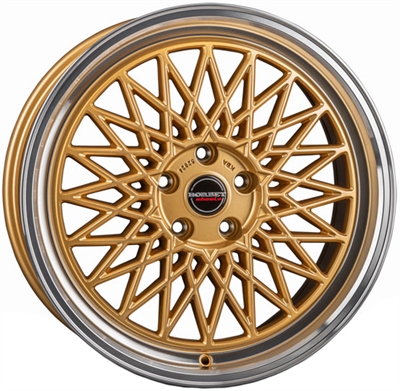 496669 BOR BG 7017410838D Borbet B fælg, 7x17 ET38, 108.00/4, Ø63.4, Gold rim polished Borbet
