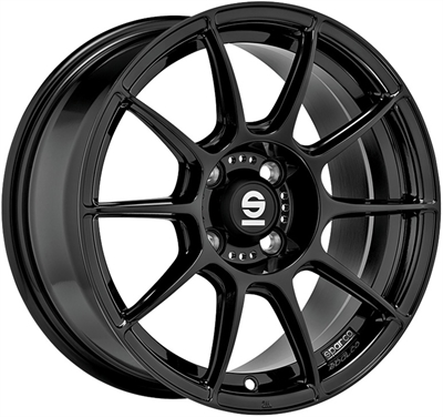 439485 SPA FF1B 8017511440 Sparco FF1 fælg, 8x17 ET40, 114.30/5, Ø73, gloss black Sparco