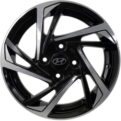 439501 ALU HYU K7400ADB00BD Hyundai K7400ADB00BD fælg, 5.5x14 ET42, 100.00/4, Ø54, Black Diamond (incl. cap) Hyundai
