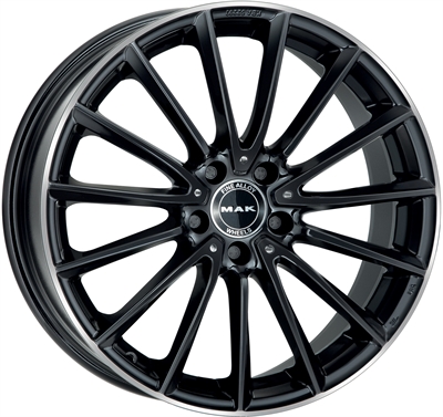 444436 MAK KOR 8019511233 MAK Komet fælg, H2 8x19 ET33, 112.00/5, Ø66.6, gloss black mirror ring MAK