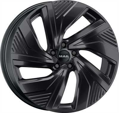 464502 MAK ELB 8019511445B Mak Electra fælg, 8x19 ET45, 114.30/5, Ø76, gloss black MAK