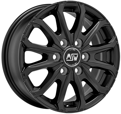 450402 MSW 48V6B 651661256 MSW 48 Van 6H fælg, 6.5x16 ET68, 125.00/6, Ø74, matt black MSW