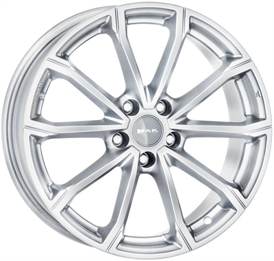 451693 MAK DVS 7017511241 MAK Davinci fælg, 7x17 ET41, 112.00/5, Ø57, Silver - FITS MG OEM CAP MAK