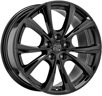 450389 MSW 27TB 8518511440 MSW 27T fælg, 8.5x18 ET40, 114.30/5, Ø64, gloss black MSW