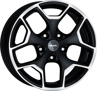451601 MAK LBM 7517512744 Mak Liberty fælg, 7.5x17 ET44, 127.00/5, Ø71.6, black mirror MAK